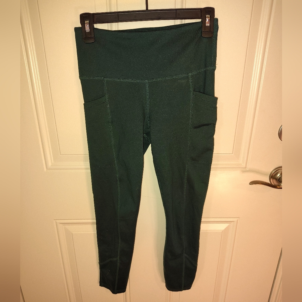 Marika Sport Size Small Dark Kelly Green High-Waist Yoga Pocket Leggings